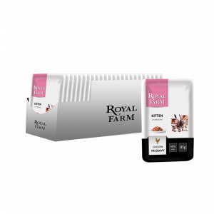ПР0041264*24 Корм для котят курица в соусе конс. пауч 85г (упаковка - 24 шт) ROYAL FARM