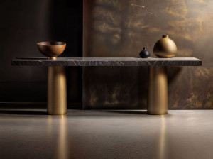 Прямоугольная мраморная консоль