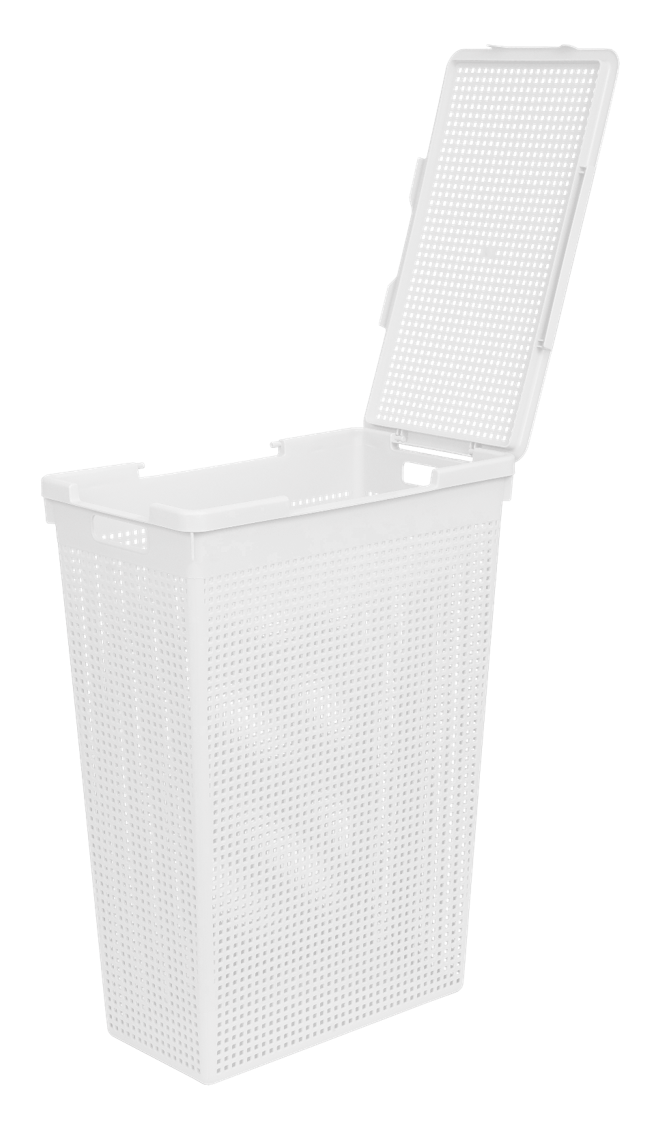 84498345 Корзина для белья цвет белый Лофт STLM-0050641 ВИОЛЕТ  - Вид №1