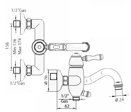 855620KK00 Смеситель Bandini Antico Santreyd - Вид №3