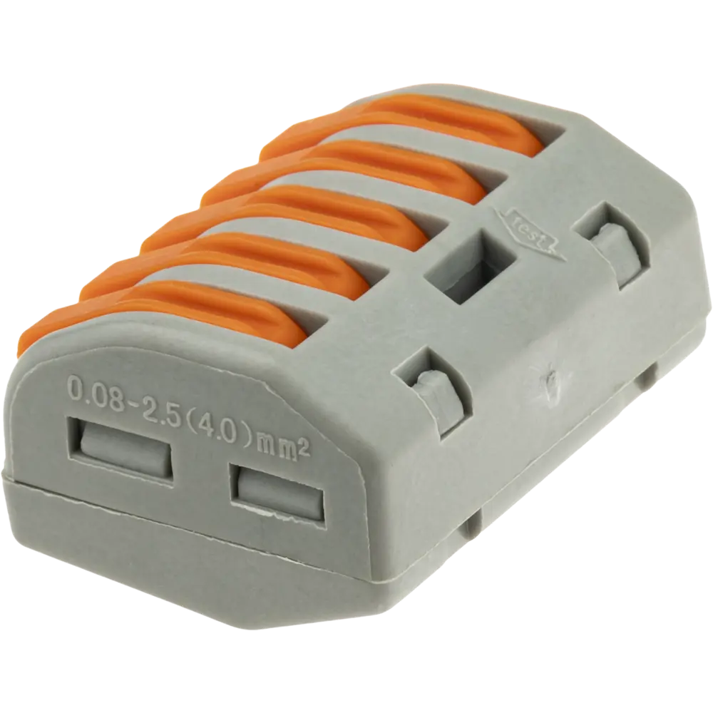 84746779 Клеммы соединительные монтажные с рычажком Duwi СМК 222-415 5-проводные 4мм² серые 20шт 26747 8 STLM-1106498  - Вид №5