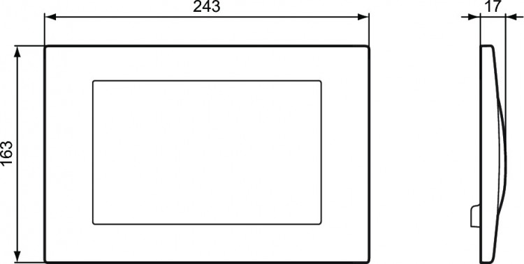 R0128MY Антивандальная механическая панель смыва SEPTA PRO M2 Ideal Standard PROSYS SEPTA PRO  - Вид №2