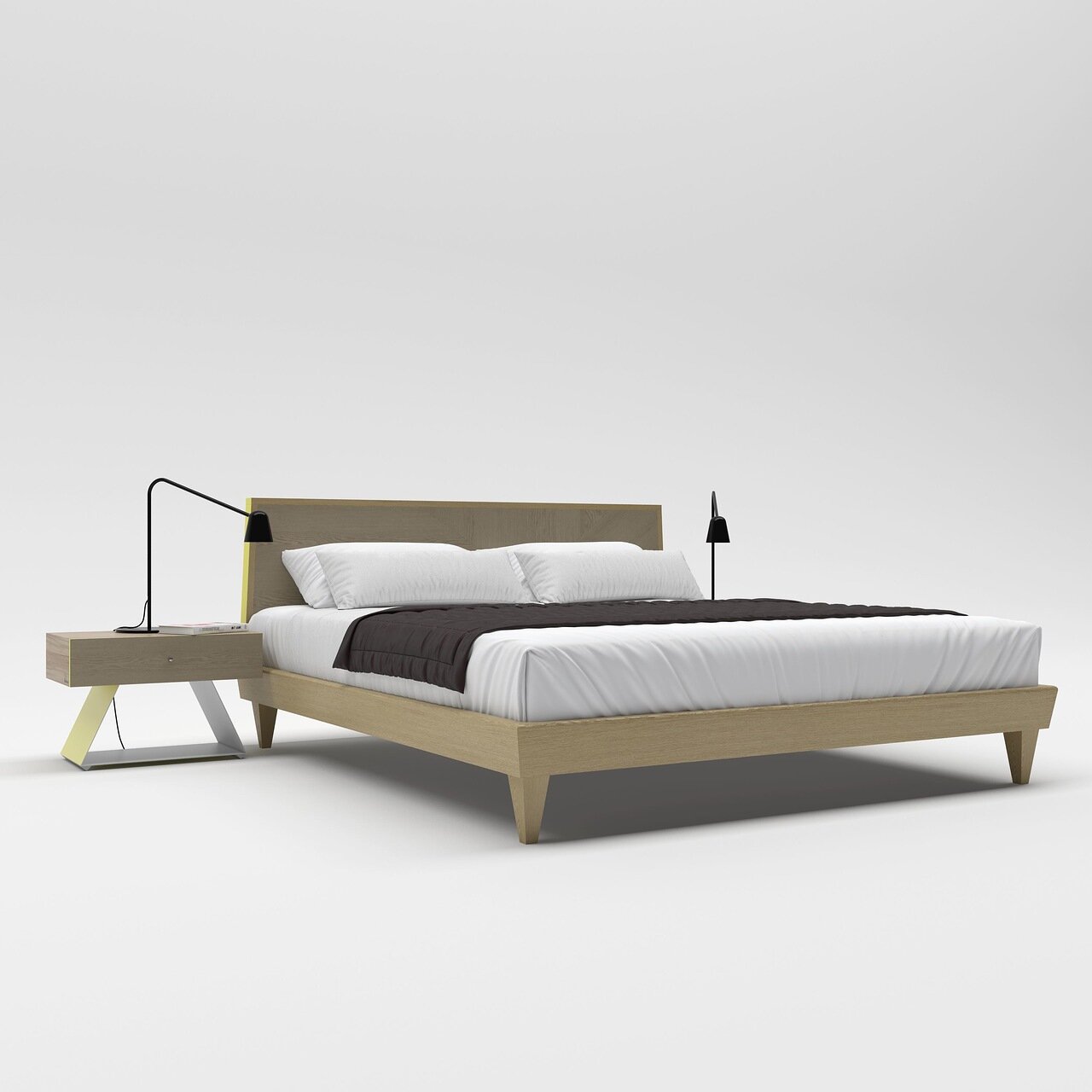 Кровать полутораспальная 140x200 светло-коричневая Sens BRAGIN DESIGN ДИЗАЙНЕРСКИЕ 256503 Бежевый  - Вид №4