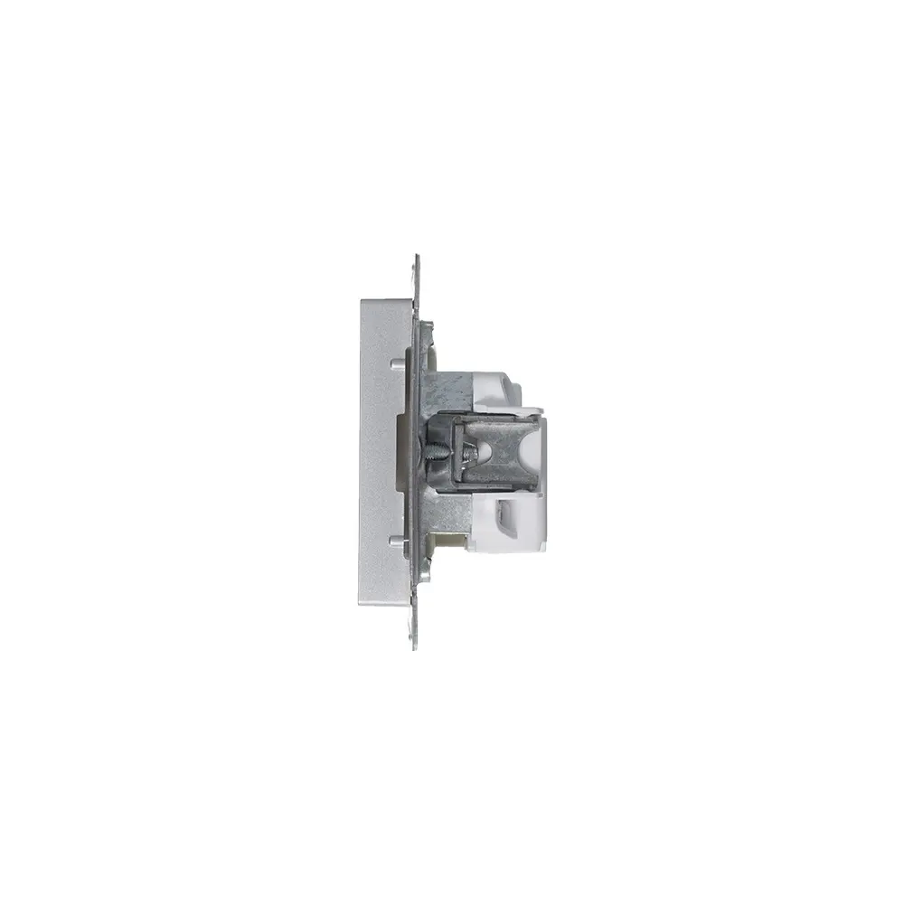 Розетка встраиваемая Systeme Electric AtlasDesign без заземления цвет алюминий 89457360 STLM-2038421 - Вид №3