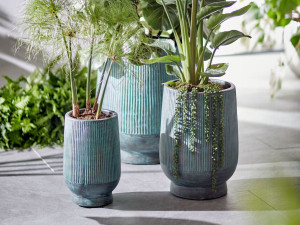 Керамическая круглая ваза