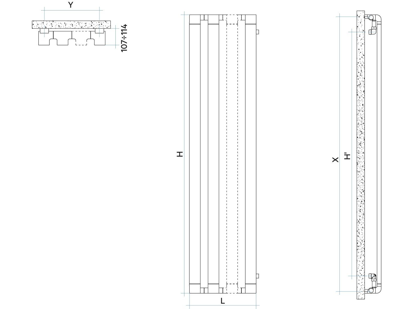 Алюминиевый вертикальный мебельный радиатор Irsap ARCH-00039193 - Вид №7