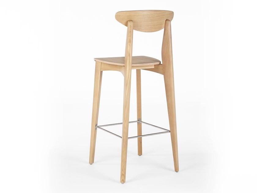 Wildspirit Высокий деревянный табурет со спинкой Ink sun-id-1463914 - Вид №1