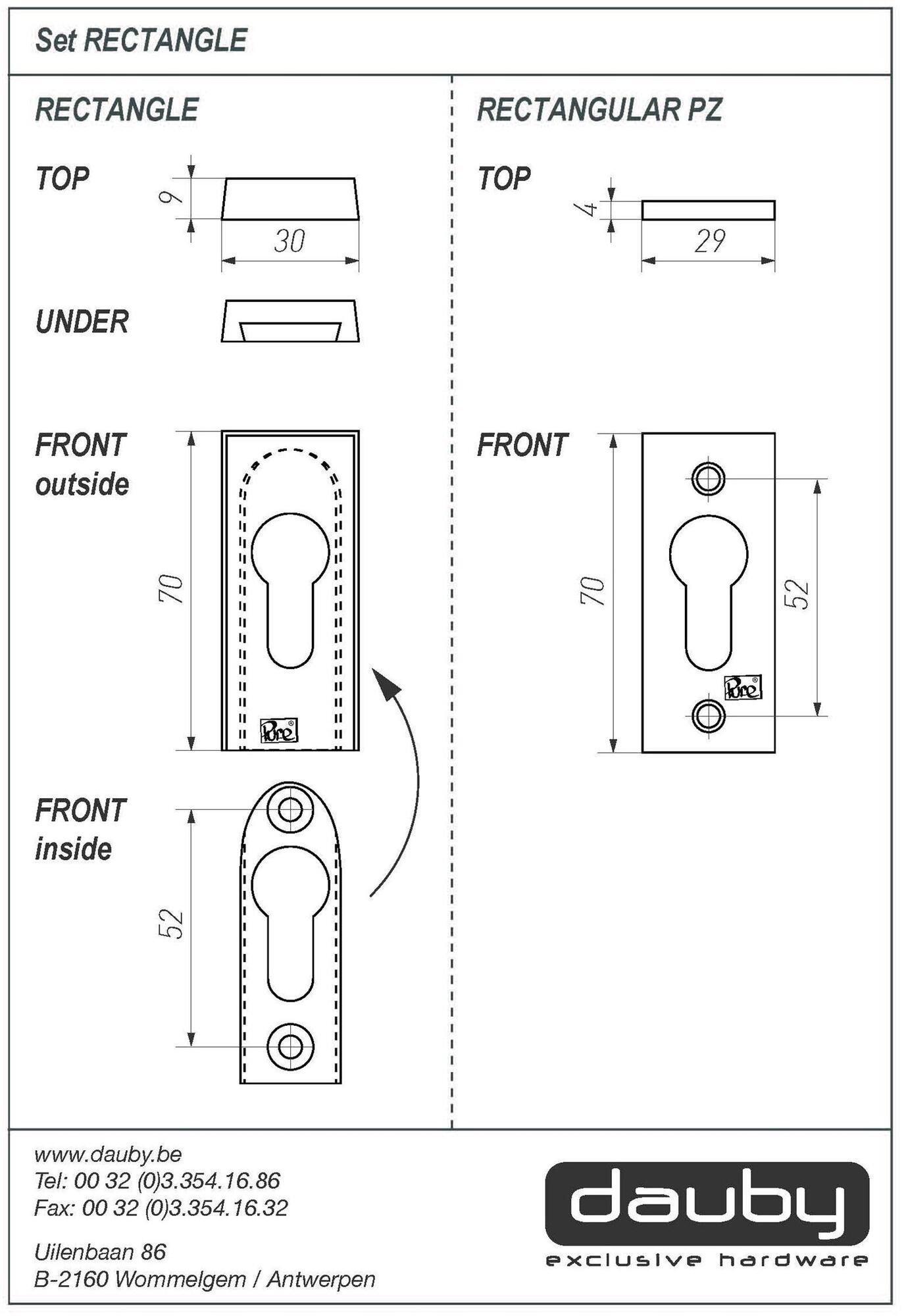 Dauby Прямоугольная насадка Pure® 15199 - Вид №1