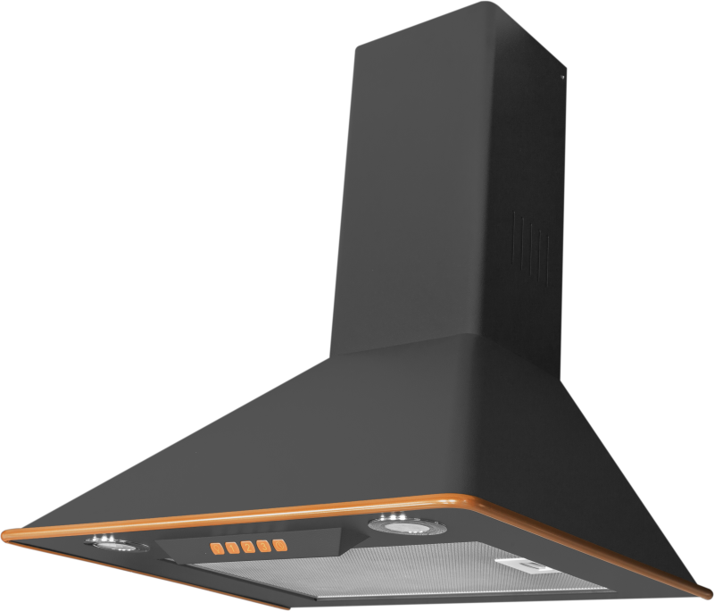 ONDA 60 BB Настенная вытяжка, ширина 60 см, отвод/рециркуляция, 800 м3/час, электронное управление, 3 скорости,светодиодное освещение 2х4 вт, таймер, анодированный алюминиевый жироулавливающий фильтр, угольный фильтр с6с (опция), 42-58 дб, цвет черный, ок Santreyd  - Вид №1