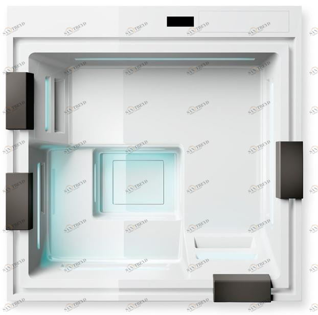 Gruppo Treesse Наземный мини-бассейн с гидромассажем Treesse ghost plus sun-id-1493719