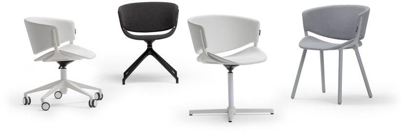 Offecct Кожаное вращающееся кресло с 5 спицами и колесами Phoenix sun-id-1445749 - Вид №3