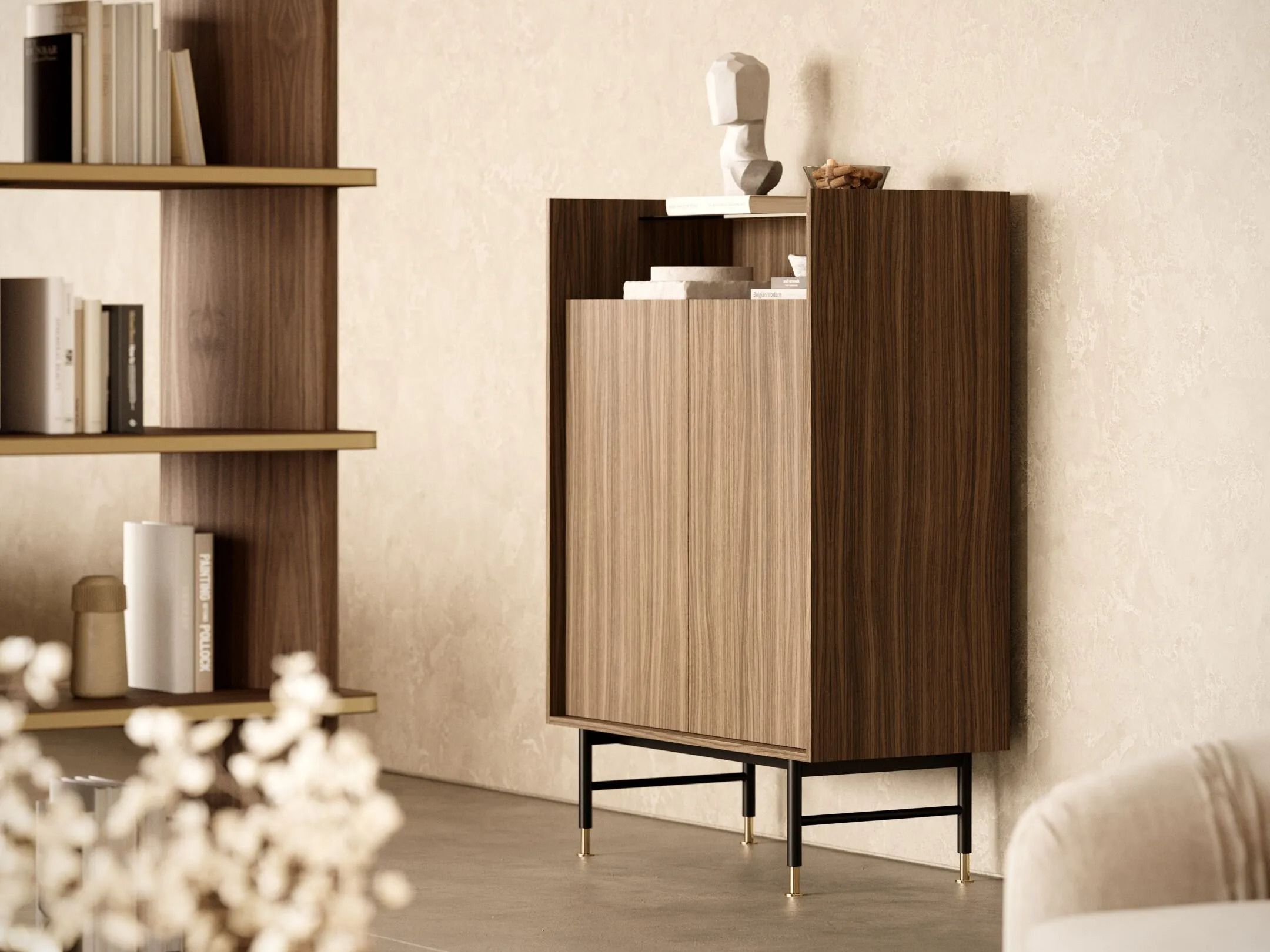 Деревянный барный шкаф со встроенным освещением Laskasas Essence ARCH-00085080 - Вид №3