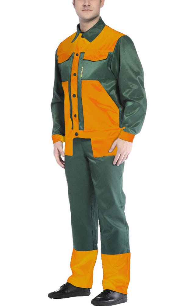 61670 Костюм "Мастер" оранжево-зеленый  Летняя спецодежда  размер 60-62/182-188  - Вид №9
