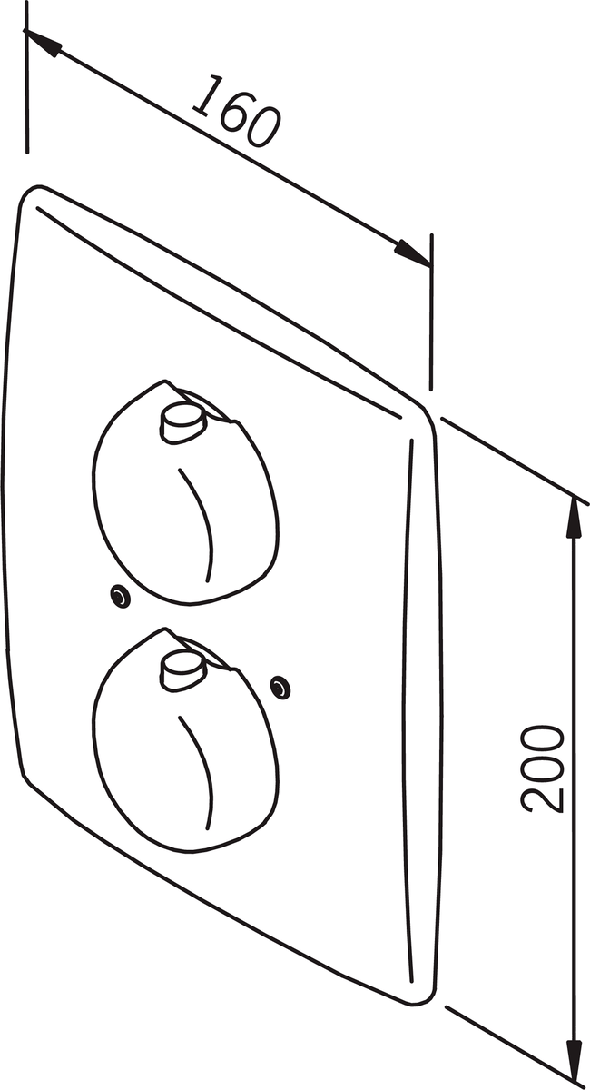 Oras 7187 Панель смесителя для душа 7187 Optima Хром  - Вид №3
