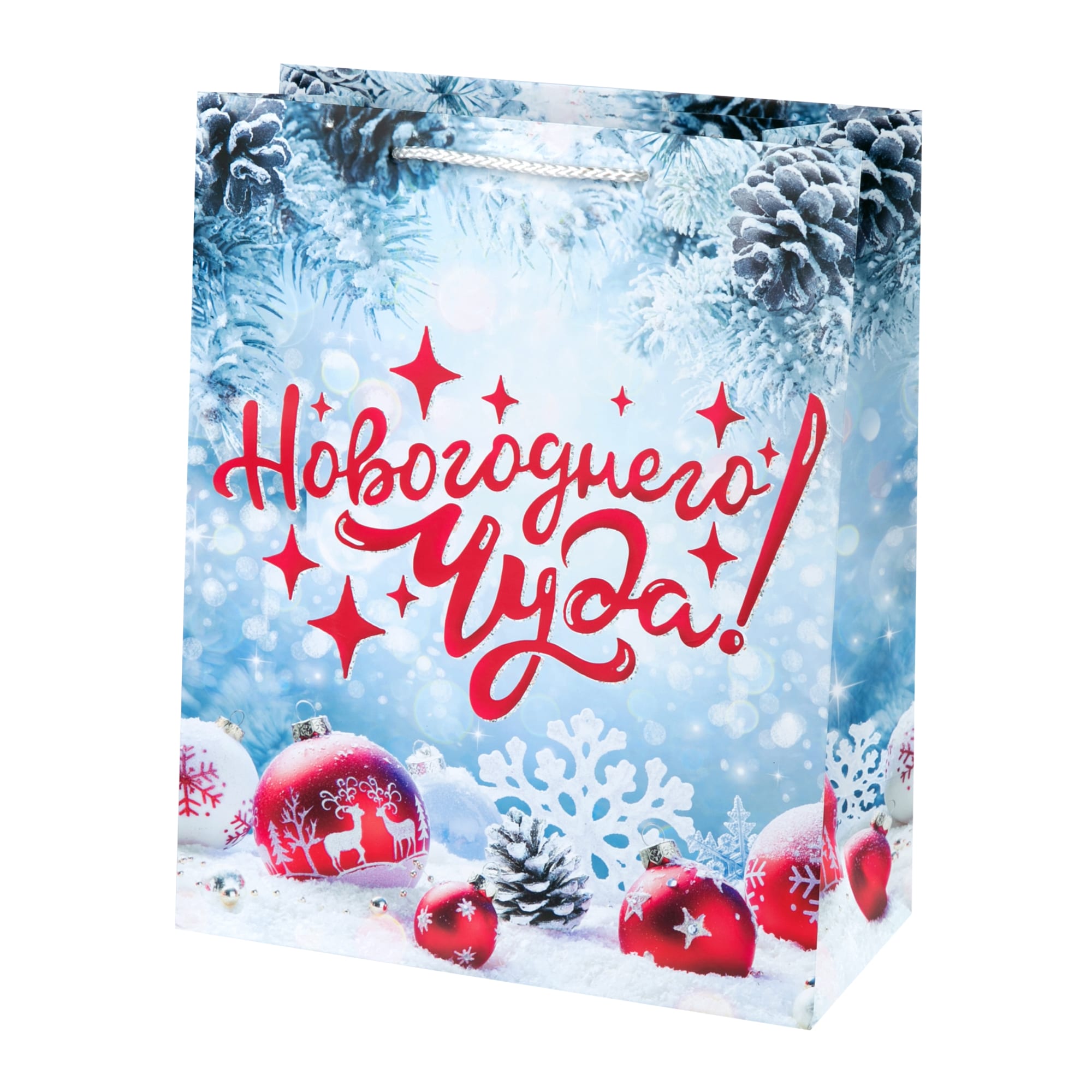82801949 Пакет подарочный «Новогоднее чудо» 26x32 см Santreyd 