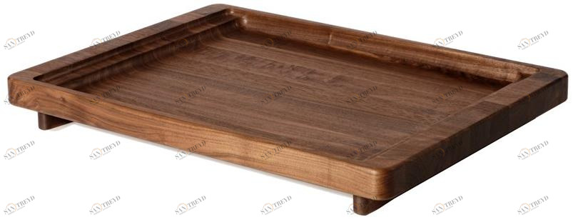 BassamFellows Прямоугольный поднос из массива дерева Tray Cb-12