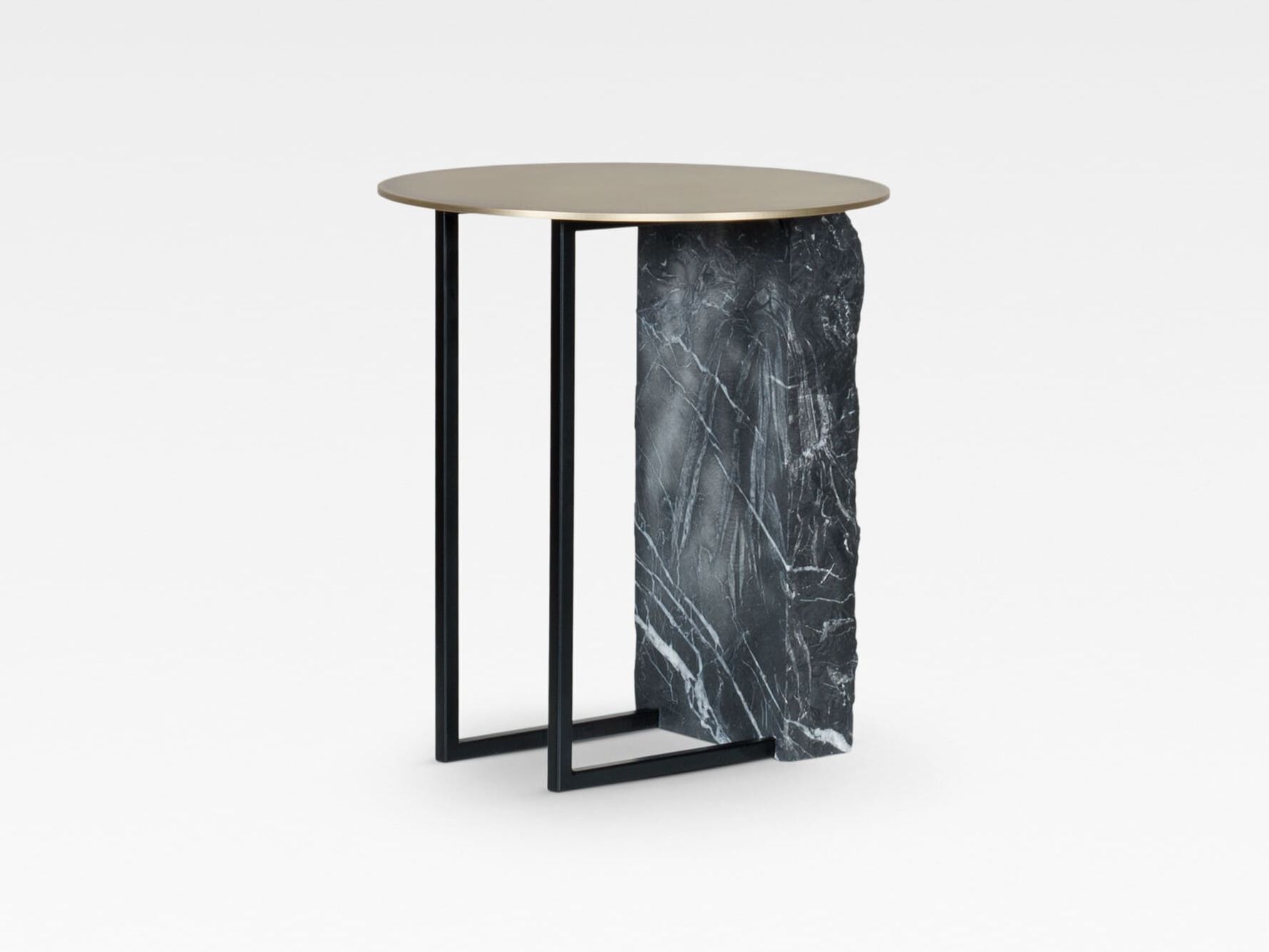 Круглый журнальный столик из черного мрамора Marquina Greenapple AIRE ARCH-00075831 - Вид №2