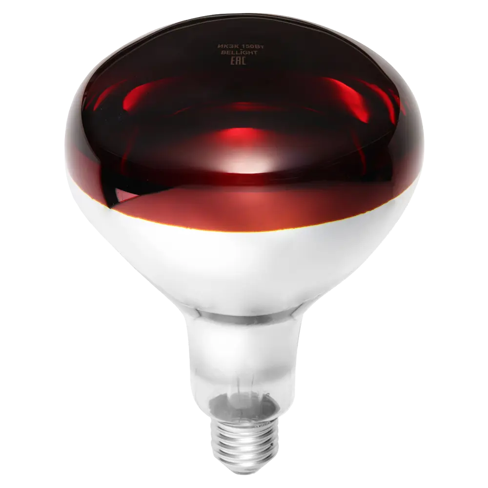 Инфракрасная лампа для обогрева (ИКЗК) R125, E27, 150 Вт, 230-240 В BELLIGHT STLM-2108672