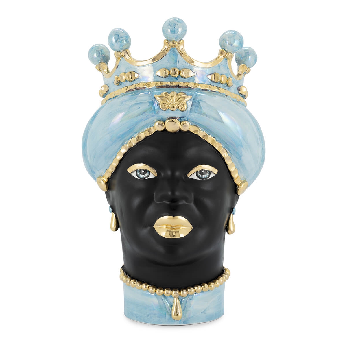 201074-85 ABHIKA ВАЗА MORO LADY MED. СС TURQUOISE  - Вид №1