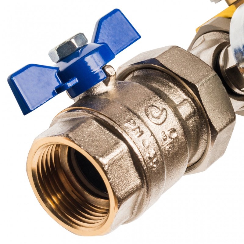 Распределительный коллектор из латуни STOUT 1" х 3/4" х 12 выходов без расходомеров SMB0468000012 - Вид №3