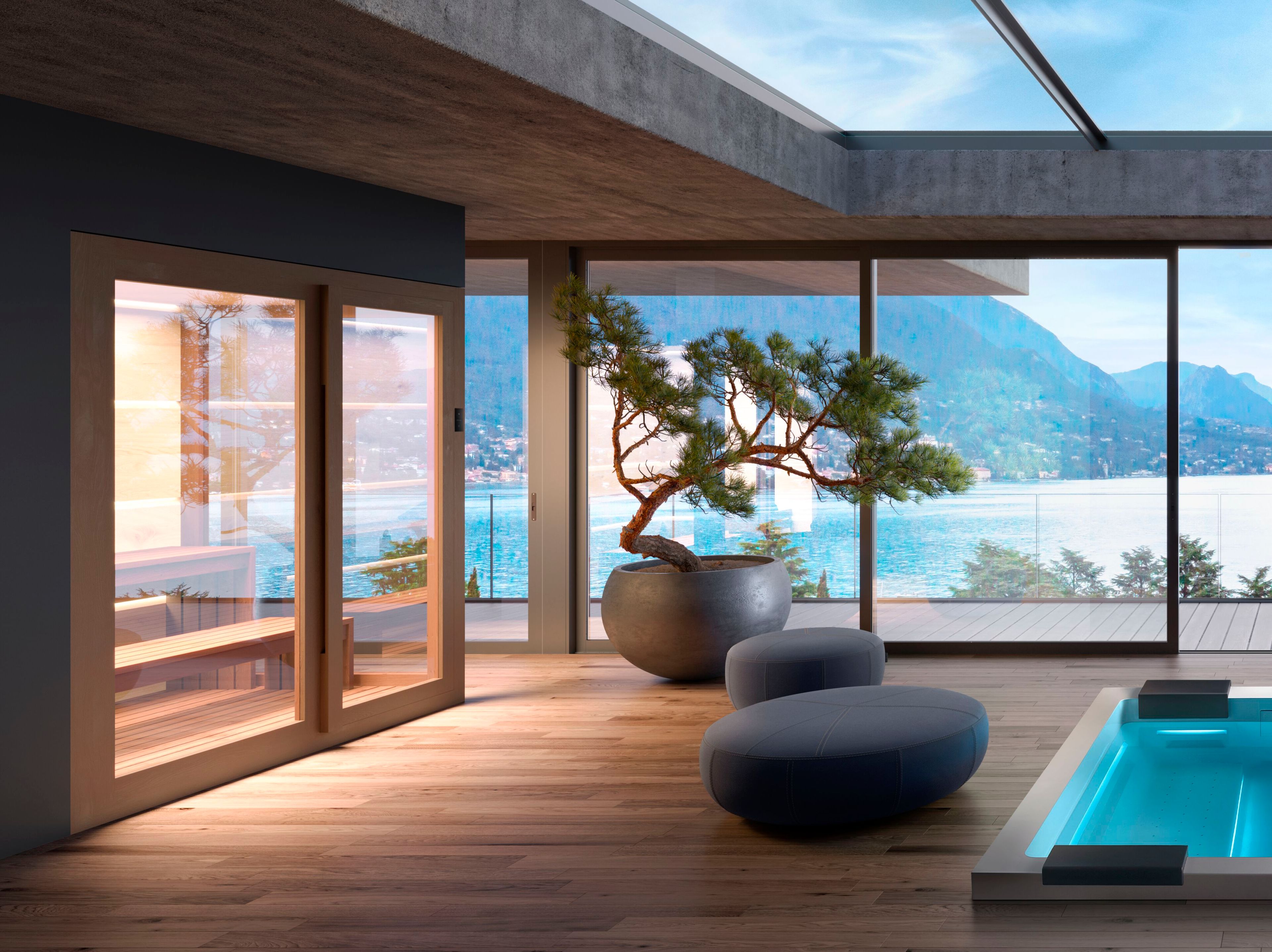 Сауна из дерева и стекла Gruppo Treesse AURA ARCH-00033507 - Вид №2