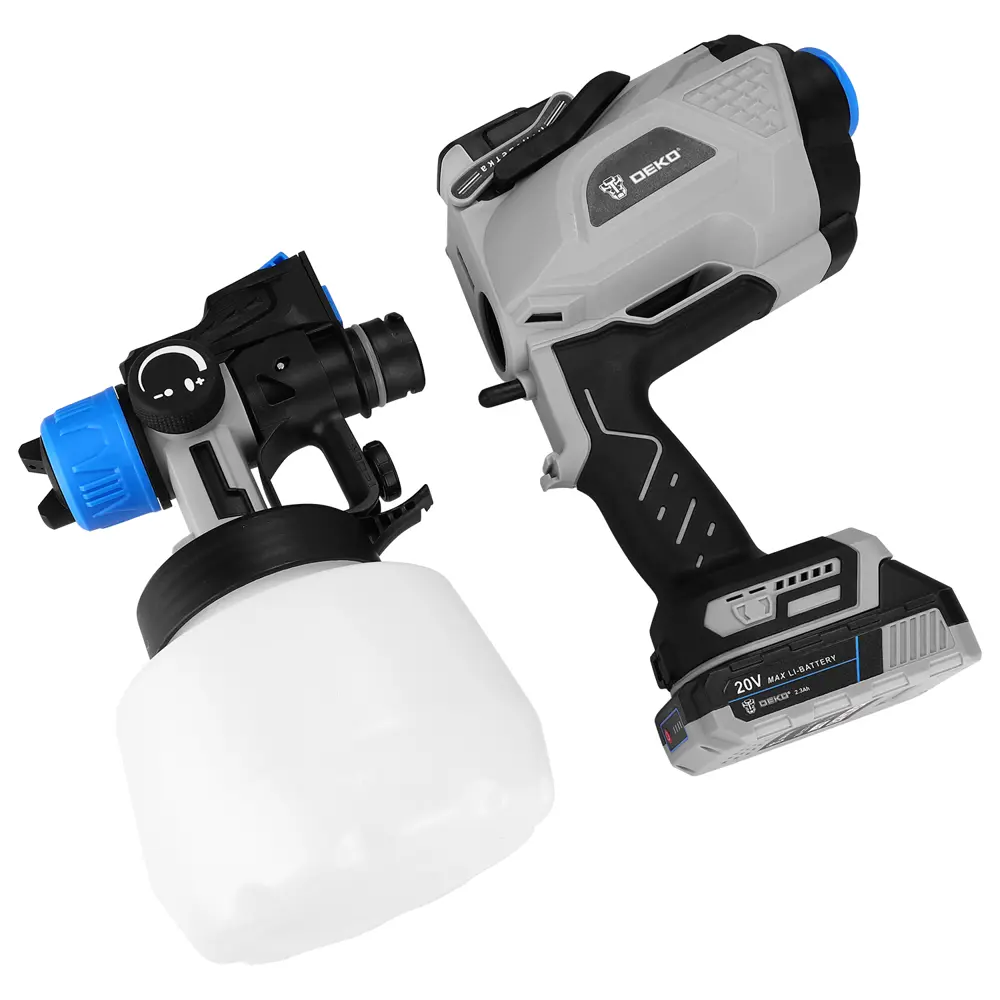 Краскопульт аккумуляторный Deko DSG20K2 Pro, 20 В Li-ion 2.3 Ач, 0.6 л/мин STLM-2162898 - Вид №8