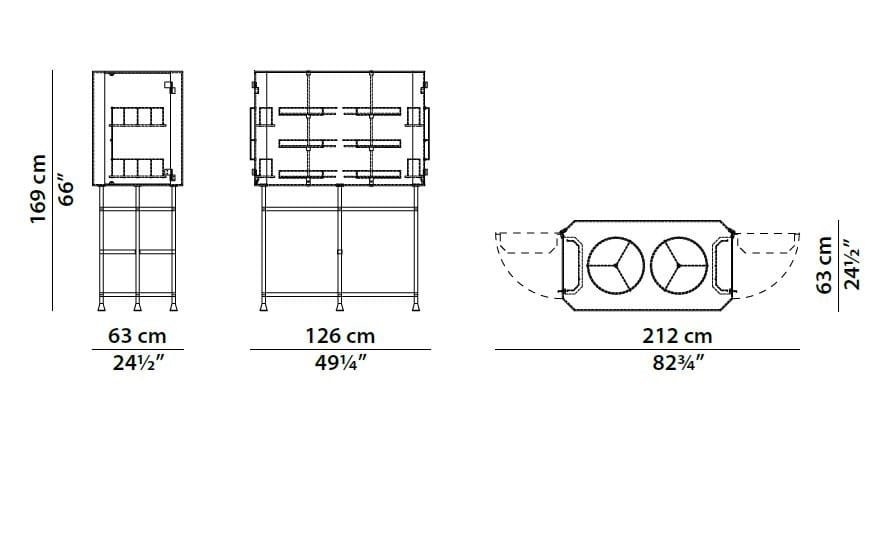 Стеклянный барный шкаф Baxter FLOAT ARCH-00009628 - Вид №3