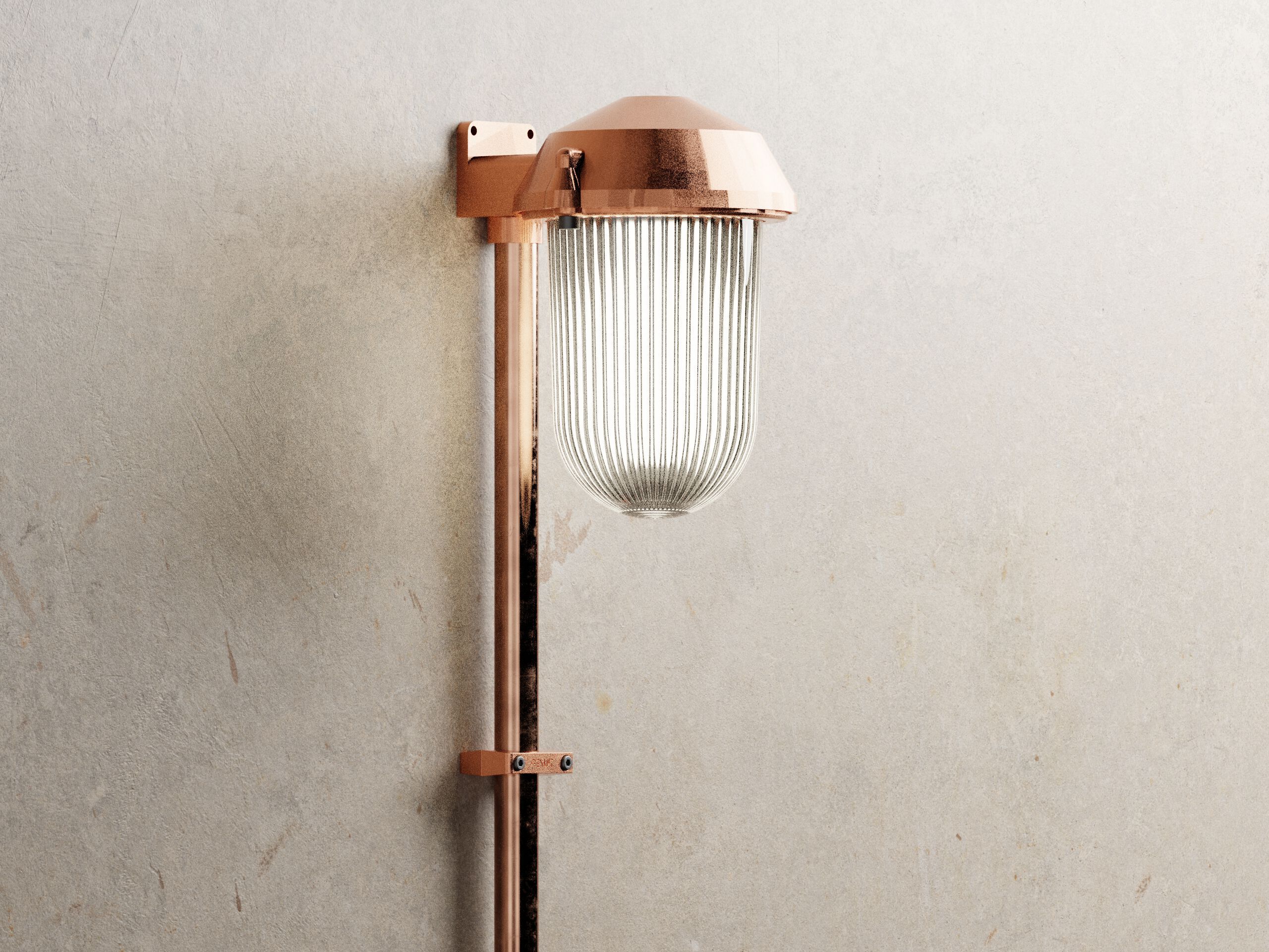 Медный алюминиевый настенный светильник Genuit медь ARCH-00118437