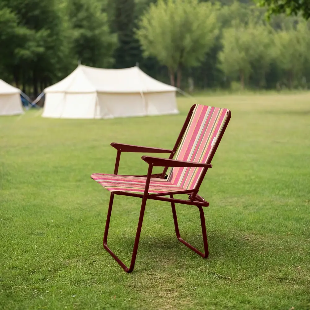 Кресло садовое складное Фольварк С565/95 55x64x78 см сталь красный Santreyd STLM-2120824 - Вид №1