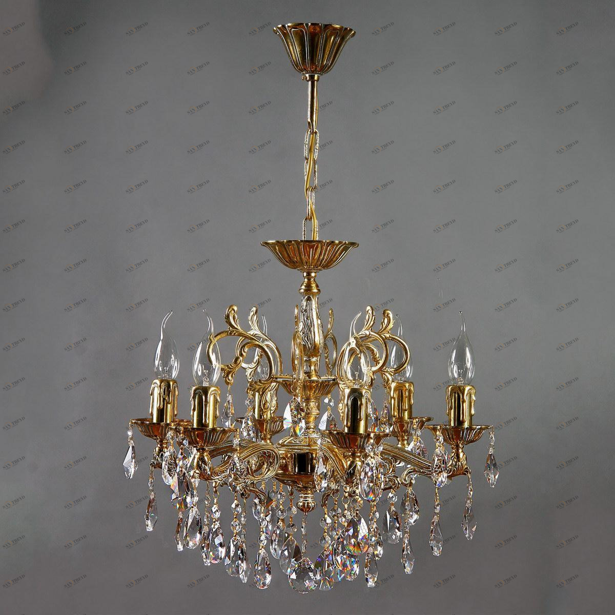 Подвесная люстра Ambiente Leon 2128/6 WP Tear Drop AMBIENTE ДИЗАЙНЕРСКИЕ, LEON 181529 Бронза 