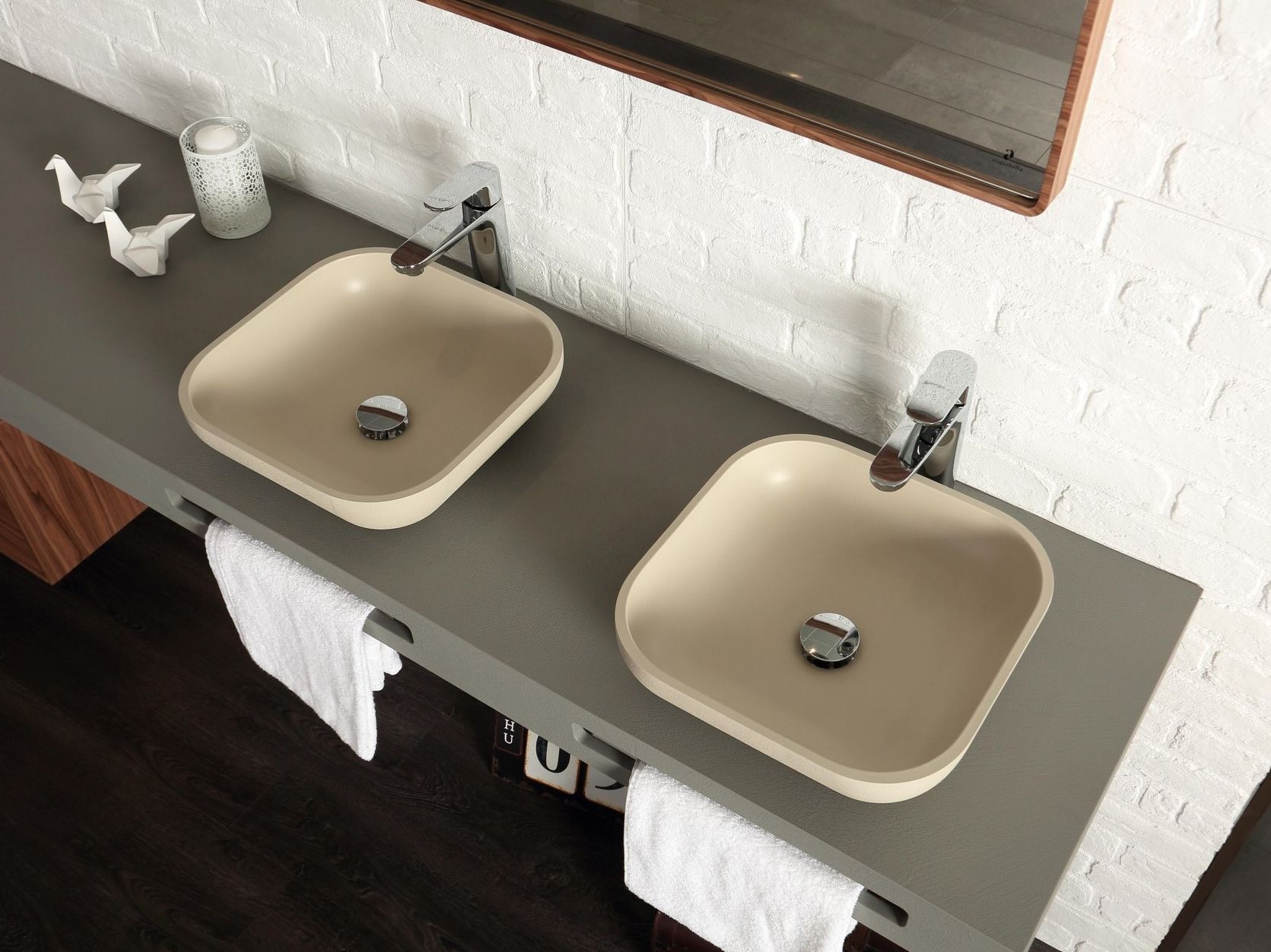 Умывальник с одной столешницей из Акрона© Acquabella On top ARCH-00064453 - Вид №1