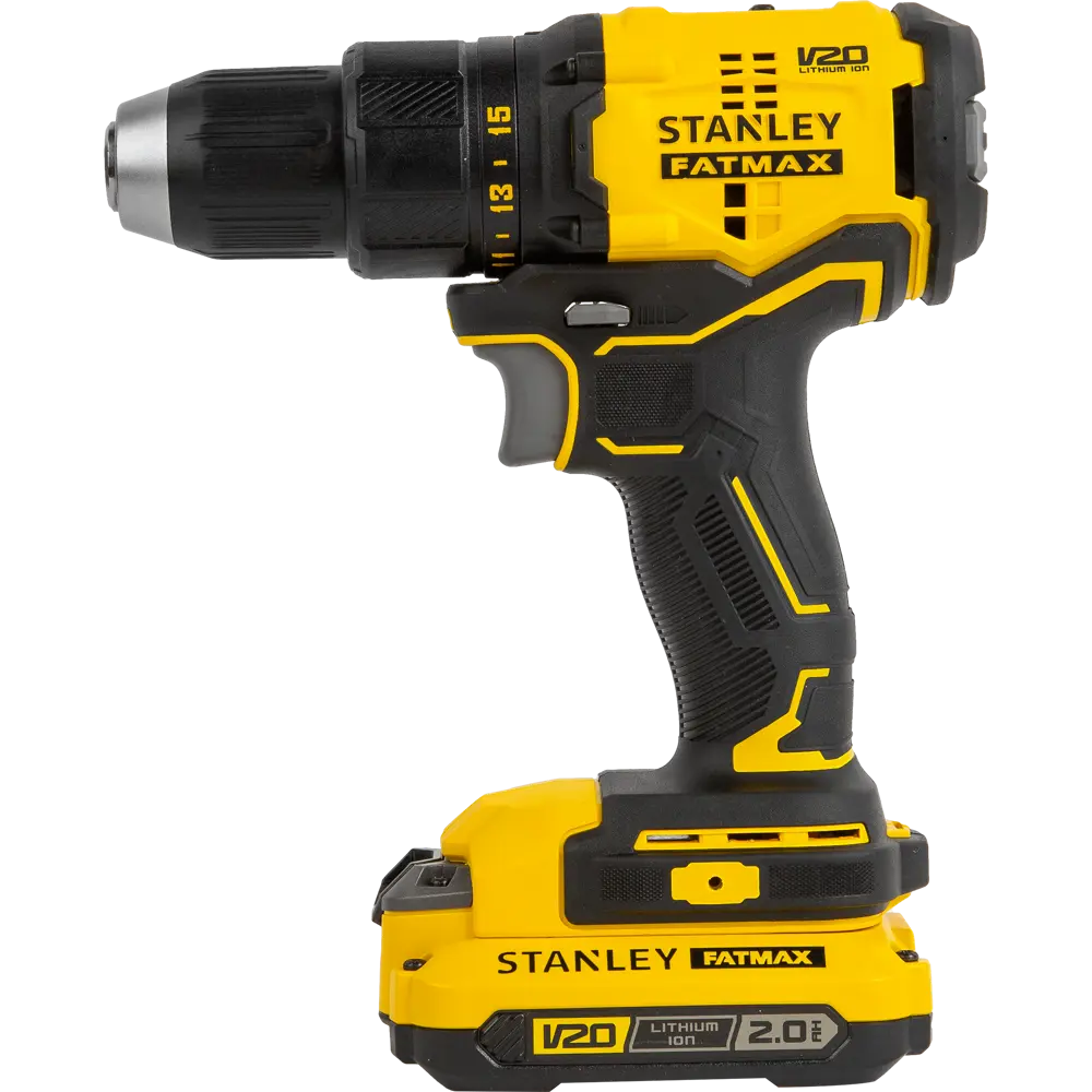 Дрель-шуруповерт аккумуляторная бесщеточная Stanley Fatmax SBD710D2K, 18 В Li-Ion 2x2 Ач STLM-2143486 - Вид №2