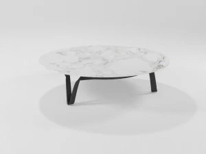 Barel Журнальный столик из мрамора и железного лезвия Lama