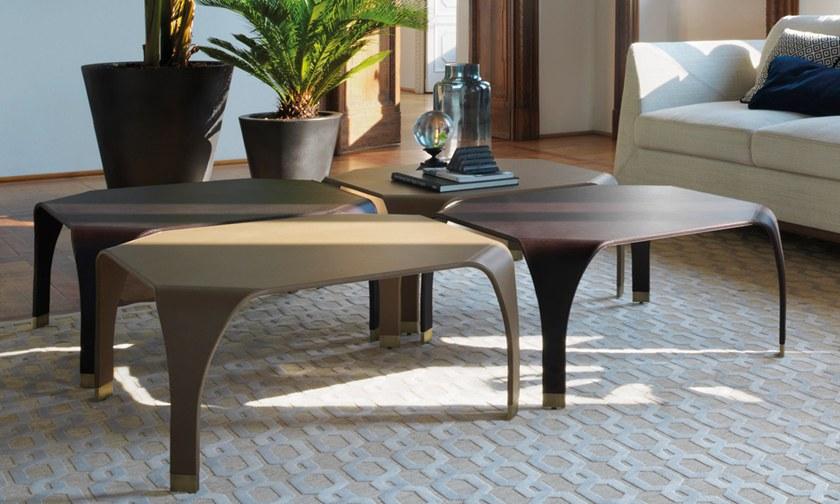 OAK Низкий кожаный журнальный столик Milano collection Sc5089 - Вид №3