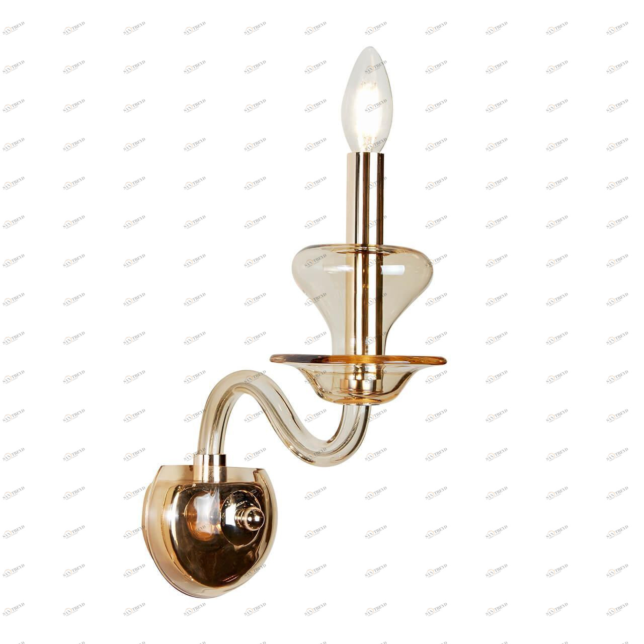 Бра настенное бежевое шампань iLamp Mercury W9448-1 ILAMP MERCURY 00-3949144 Бежевый;золото