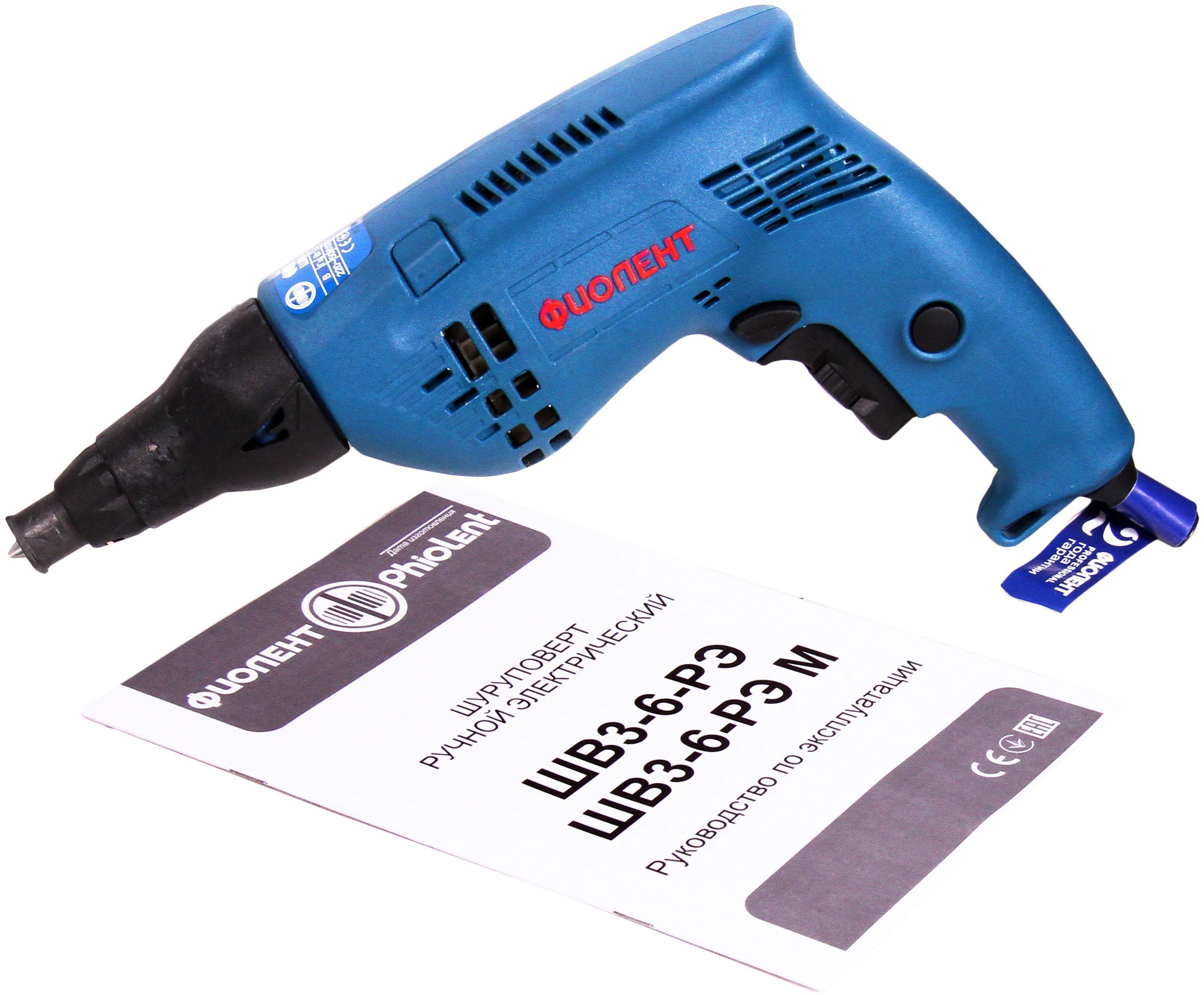18252679 Шуруповерт сетевой по гипсокартону ШВ3-6-РЭ, 610 Вт STLM-0010108 ФИОЛЕНТ  - Вид №6