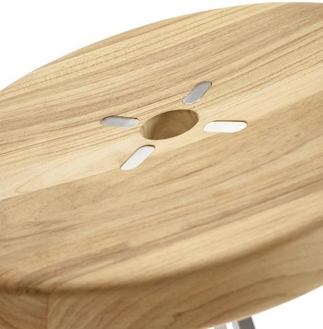 solpuri Высокий табурет из нержавеющей стали и дерева Yix sun-id-1427206 - Вид №2