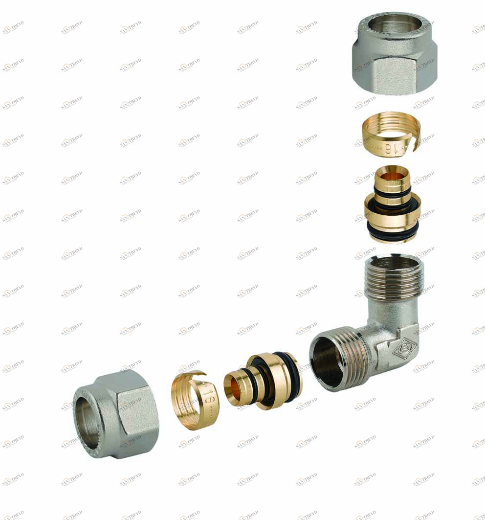 Carlo Poletti R46202Q Фитинг, с наружной резьбой хромированный для многослойной и 