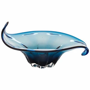 Ваза стеклянная 27х21х14 см сине-голубая от Garda Decor GARDA DECOR - 033959 Синий