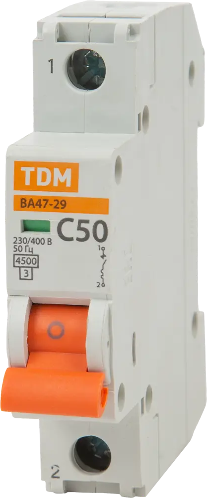 Автоматический выключатель TDM Electric ВА47-29 C50А для защиты электросетей 84399491