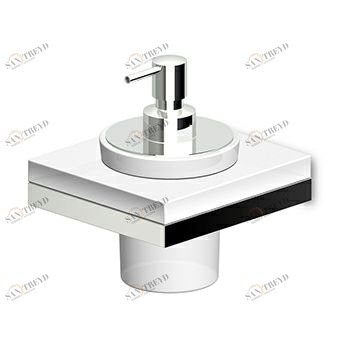 ZAD715 Настенный диспенсер с тарой из матового стекла. Zucchetti Nude 