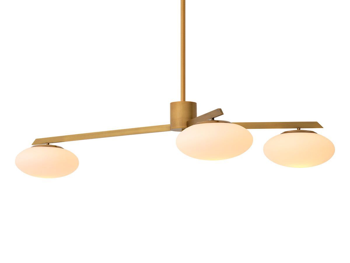 Стеклянный и латунный светодиодный подвесной светильник Eichholtz EVERGREEN S ARCH-00034676