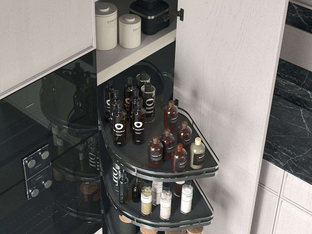 Встроенная кухня со встроенными ручками Arrital Ak_07 ARCH-00038077 - Вид №7