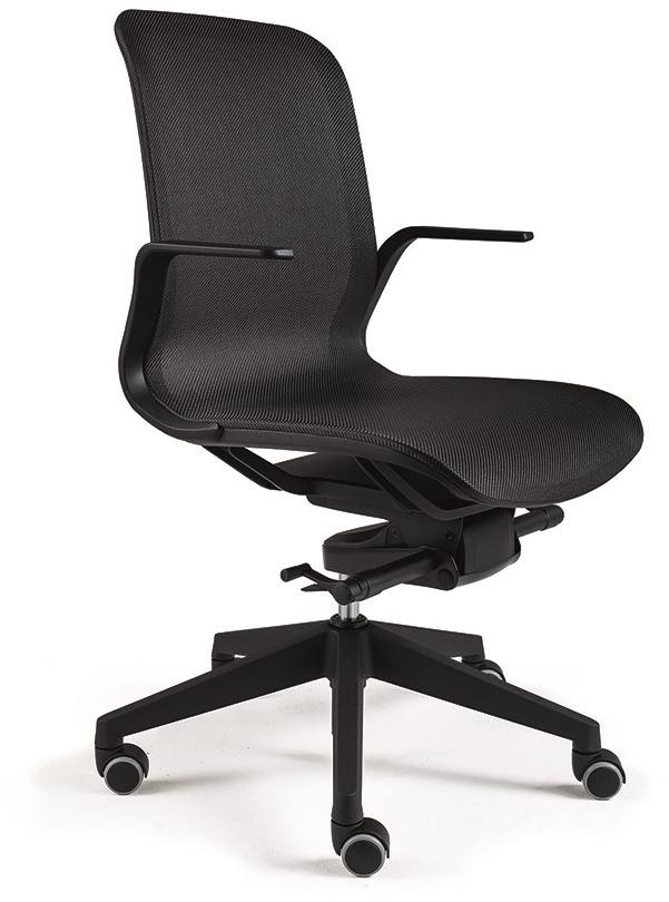 Luxy Стул для руководителя из нейлона® с подлокотниками и средней спинкой Smartlight sun-id-1480599 - Вид №1