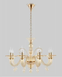 Подвесная люстра Crystal Lux Caetano SP-PL8 Amber CRYSTAL LUX ДИЗАЙНЕРСКИЕ, CAETANO 220560 Янтарный
