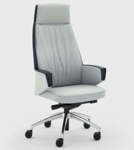 Viganò Поворотное кожаное кресло руководителя с подлокотниками Grace