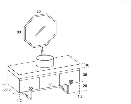 RAB Arredobagno Мебель для умывальника с ящиками Soul wood 26 - Вид №5