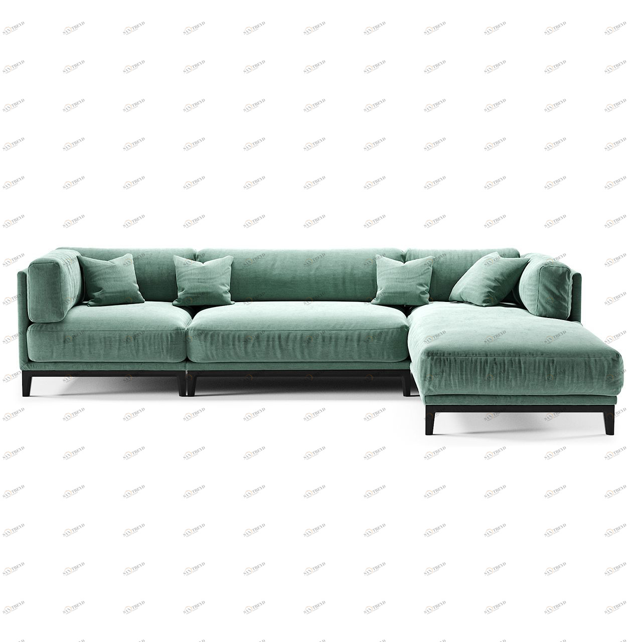 Диван Case угловой мятный THE IDEA ДИЗАЙНЕРСКИЕ 210547 Зеленый 