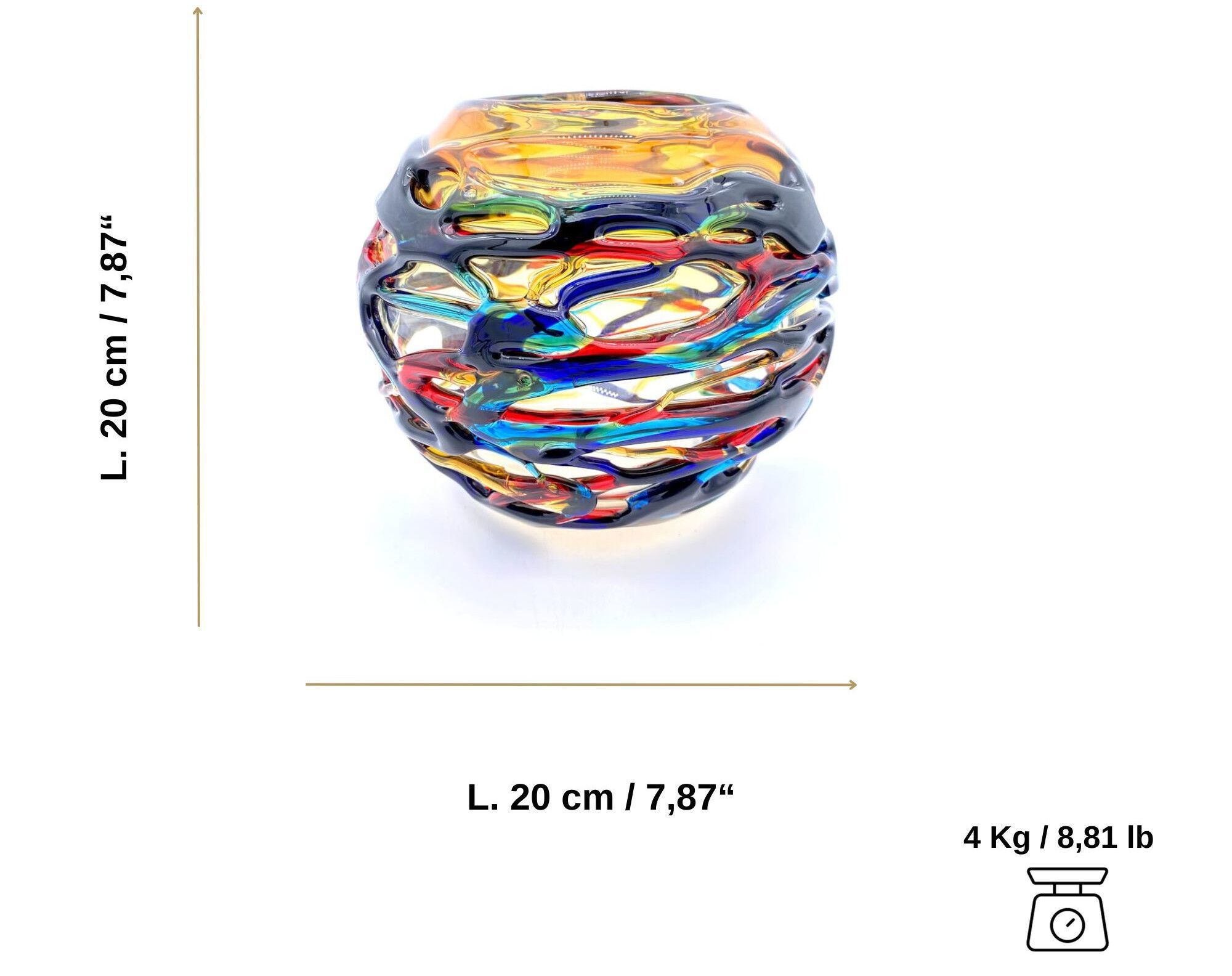 ВАЗа ручной работы из муранского стекла YourMurano Wired Vases ARCH-00054686 - Вид №6