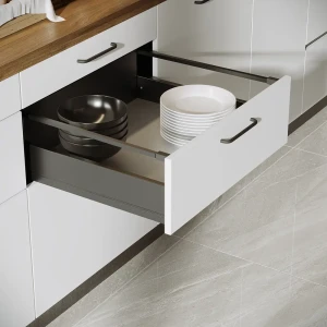 Выдвижной ящик с доводчиком 60x19x50 см KONSENSA ЛДСП/металл цвет серый